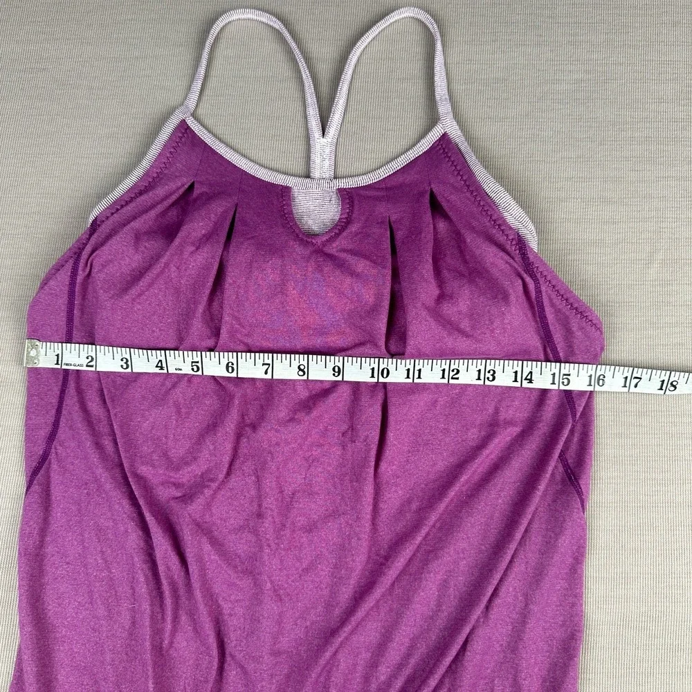 Lululemon Racerback Tank Top Womens Sz 4 Purple Built in Bra Athleisure